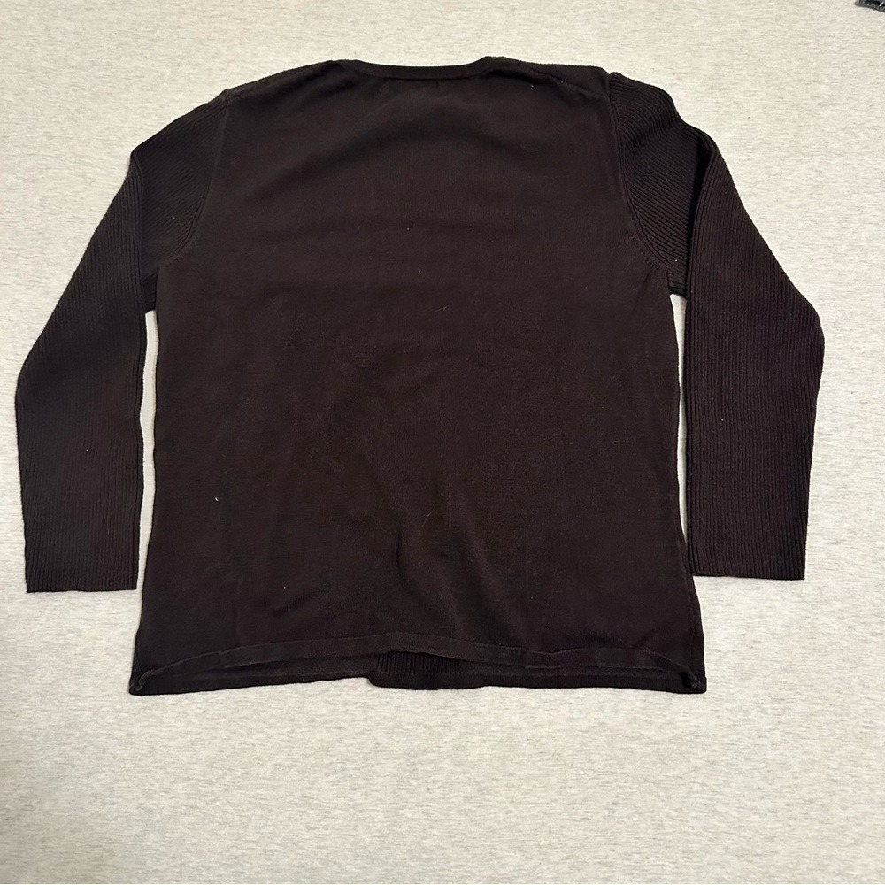 Peck & Peck Black Long Sleeve Top - Picture 3 of 3